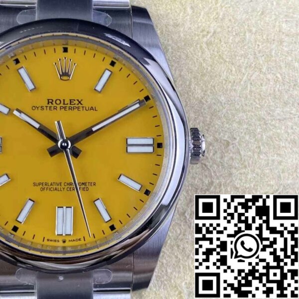 5 33 545a45e3 ec29 4d8a 81f8 45b6c72ea838 Rolex Oyster Perpetual M124300-0004 41MM 1: 1 Best Edition Čista tovarna Rumena številčnica