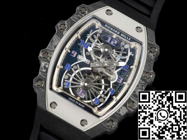 5 33 ab52cec1 5ec7 456c 94b0 17fc4c9c19b2 Richard Mille RM21-01 1:1 Best Edition RM Factory Tourbillon Quadrante Scheletrato Cinturino Nero