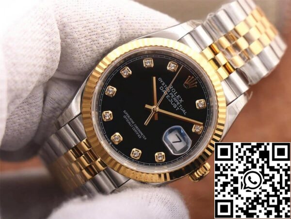 5 34 a19d65e7 20bd 458e b83e 91adcfdd55568 Rolex Datejust M126233-0021 1:1 Best Edition EW Factory sárga arany fekete számlapja