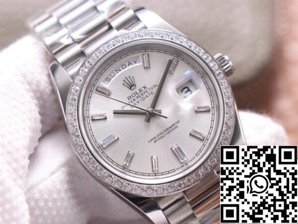 5 38 42dd2e23 9527 4299 9c0d b979f53cad96 Rolex Day Date M228349RBR-0001 1:1 Best Edition EW Factory Quadrante Argento