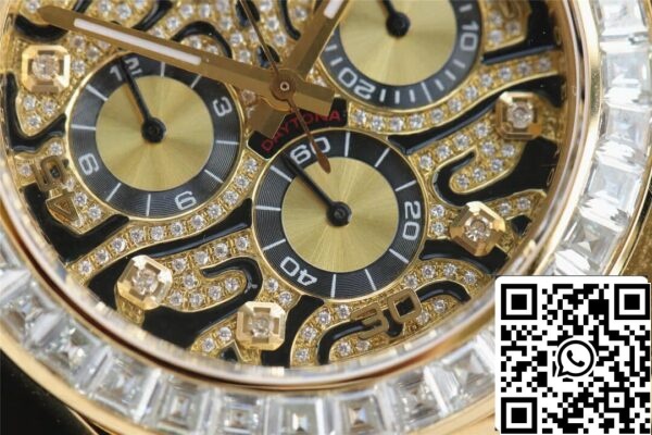 5 38 64a45299 98b9 442a a4c1 1069f2b8422b Rolex Cosmograph Daytona 116588 TBR 1:1 Best Edition Noob Factory Moldura de diamante em ouro amarelo