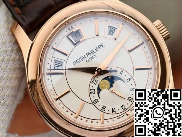 5 38 7948eacc a462 446b 9c99 4faac3512704 Patek Philippe Complications 5205R-001 1:1 Best Edition KM Factory Milky White Dial