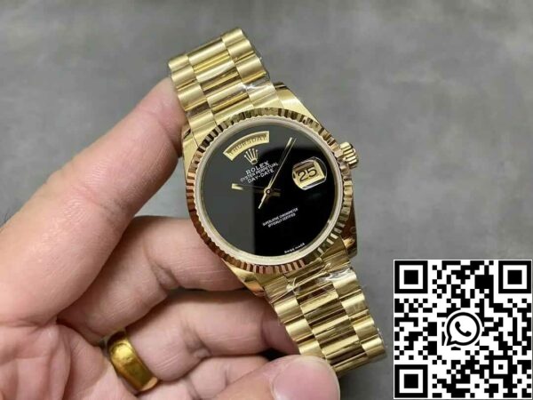 5 39 a691fb21 fec8 4953 8525 6f0fc75551b3 Rolex Day Date 18038 1:1 Best Edition GM Factory Fekete számlapja