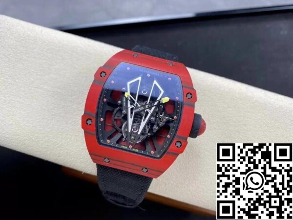 5 39 aa7bd8e5 6447 4a97 9a2d 221d3735e682 Richard Mille RM27-03 Tourbillon 1:1 Best Edition BBR Factory Caja de fibra de carbono roja