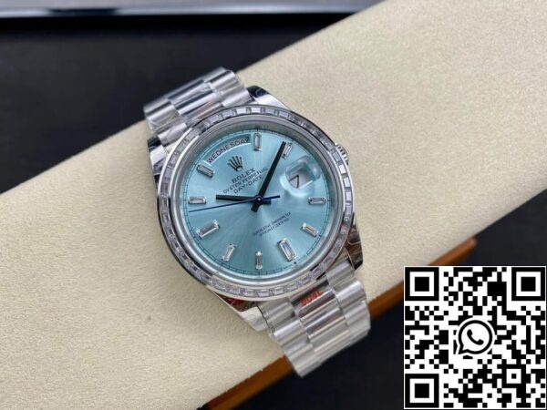 5 4 Rolex Day Date M228396TBR-0002 1:1 Best Edition GM Factory Ice Blue Dial