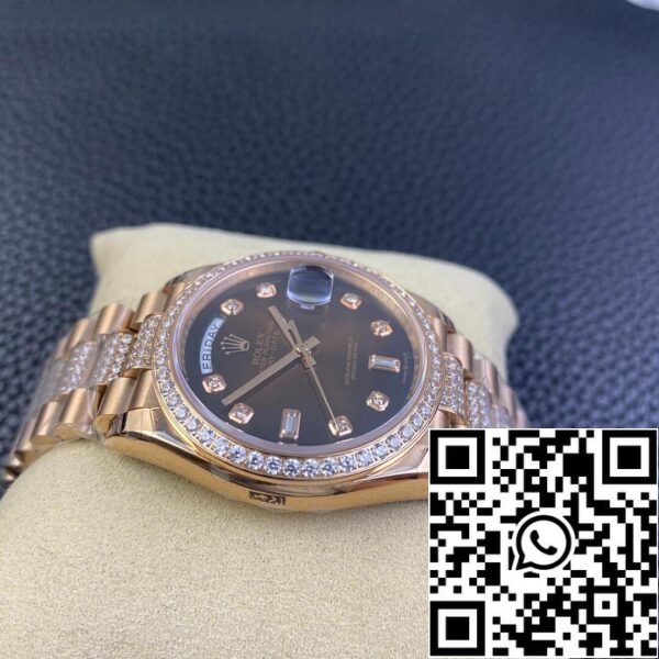 5 41 Rolex Day Date M128345rbr-0041 1:1 Най-добро издание EW Фабрика Кафяв циферблат