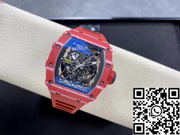 5 44 685ac0ed bff3 4912 9b89 5319c398ed4f Richard Mille RM35-02 1:1 Best Edition T+ Factory Carbon Fiber Red Rubber Strap