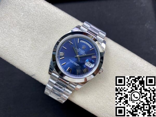 5 45 5a5a5a0ba9 d8e6 413d ba64 a1c1b402004c Rolex Day Date M228206-0015 1:1 Best Edition EW Factory Kék számlap