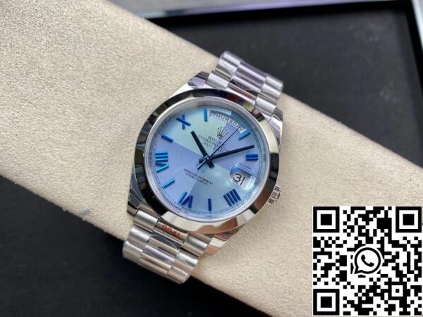 5 46 Rolex Day Date M228206-0001 1:1 Beste Editie EW Fabriek Blauwe Wijzerplaat