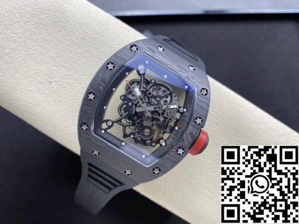 5 47 140765c7 fd27 472c 8c39 83a05a31d760 Richard Mille RM-055 1:1 Best Edition BBR Factory Cassa nera in fibra di carbonio