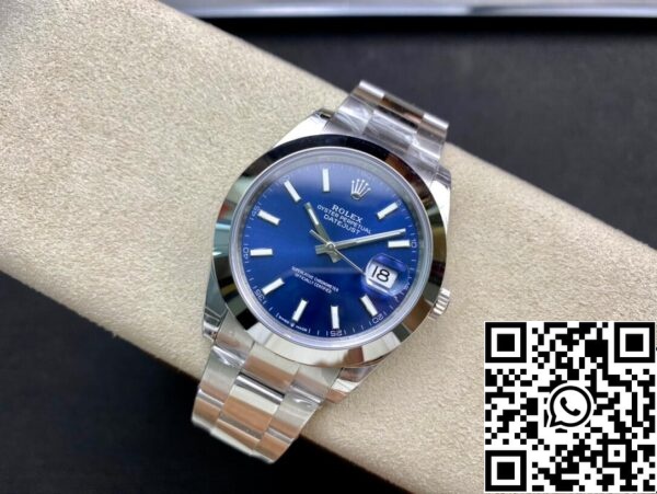 5 48 Rolex Datejust M126300-0001 1:1 Sileä vanteen VS Factory Blue Dial