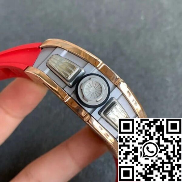 5 49 59d8fa54 c5e1 4296 9fa2 2dc6069c3025 Richard Mille RM011 1:1 Best Edition KV Factory Rose Gold Red Strap