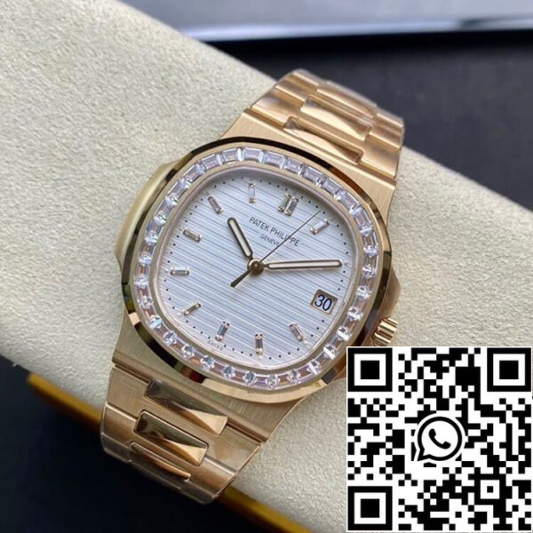 5 4 de98daa5 ec47 41f6 affd b60e4dcf57e3 Patek Philippe Nautilus 1:1 Best Edition PPF Factory Rose Gold With Diamonds