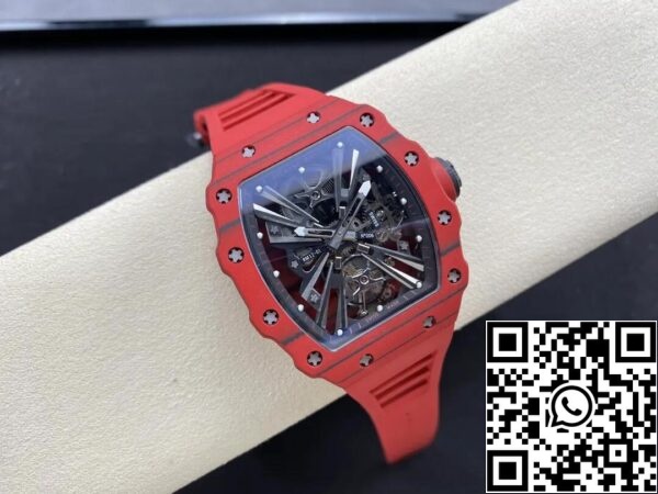 5 50 2a54293b 2a03 4fcb 8d89 8cbfb7b4c23e Richard Mille RM12-01 Tourbillon 1:1 Mejor Edición RM Factory Correa de caucho rojo