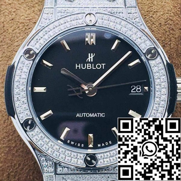 5 53 cc805c98 f1e7 44c0 a574 36eccc3d37e6 Hublot Classic Fusion 38MM 1:1 Best Edition HB Gyári Fekete számlap fekete