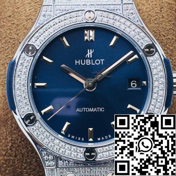 5 54 5 54 6ac54b91 5e68 41e4 becb 5ed0606f1557 Hublot Classic Fusion 38MM 38:1 Best Edition HB Factory Diamond Dial Blue Dial