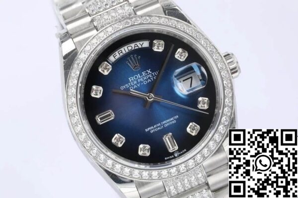 5 56 Rolex Day Date M128349RBR-0016 1:1 Best Edition EW Factory Blue Dial