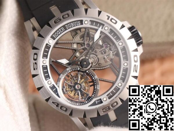 5 57 2eb76326 e906 4939 b15a 8ef88af9511d Roger Dubuis Excalibur Spidr RDDBEX0479 1:1 Best Edition JB Factory Tourbillon fekete szíjjal