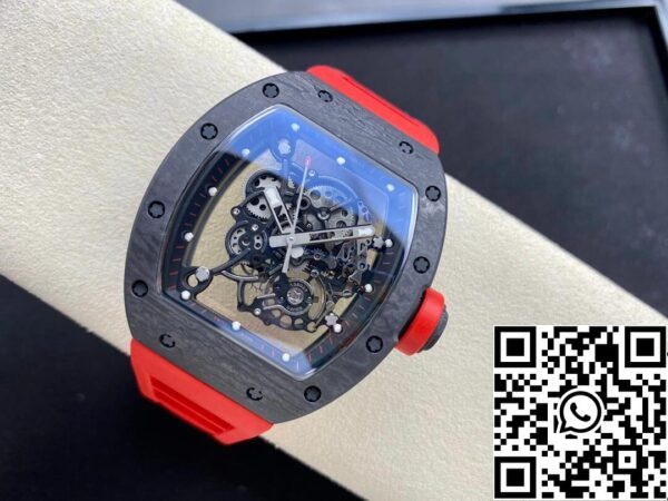 5 57 c725a384 c759 494a 89c8 53b308e9cce5 Richard Mille RM-055 1:1 Best Edition BBR Factory Red Strap