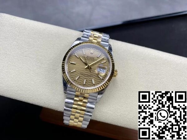 5 58 Rolex Datejust M126233-0039 36MM 1:1 Paras painos VS Factory Gold Dial