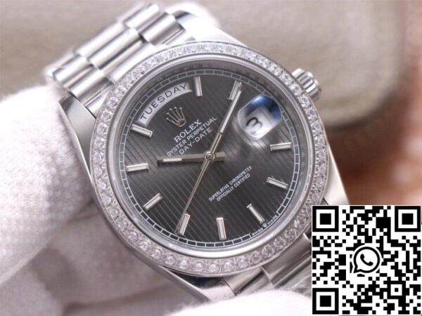 5 58 b2df7cb8 7c46 4944 bfd6 b558dc5e418f Rolex Day Date M228349RBR-0008 1:1 Best Edition EW Gyári szürke számlapja