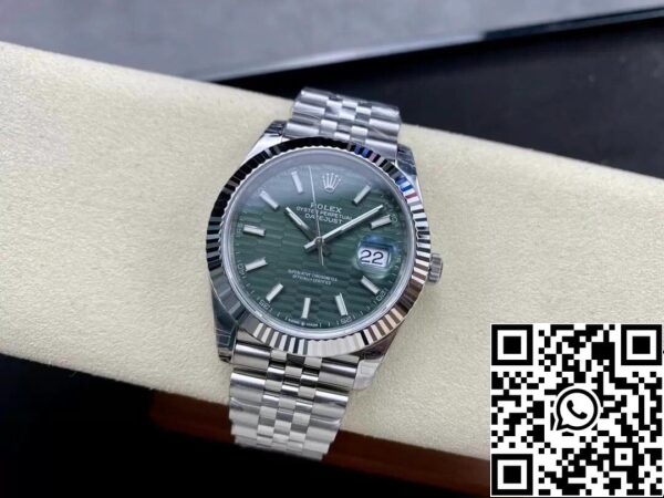 5 59 Rolex Datejust M126334-0030 41MM 1:1 Най-добро издание VS Фабрика зелен циферблат