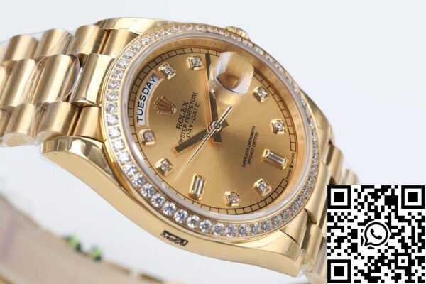 5 60 Rolex Day Date M128348RBR-0008 1:1 Best Edition EW Factory Diamond Dial