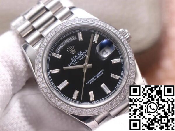 5 Rolex Day Date M228349RBR-0003 1:1 Best Edition EW Factory Esfera Negra