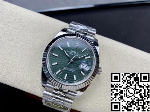 5 60 a22e2c06 7ff5 47da aabc 503b85f712f7 Rolex Datejust 41 Mint Green Dial Automaattinen miesten kello 126334-0030 Paras 1:1 Edition CF