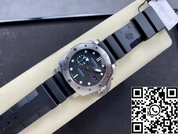 5 62 Panerai Submersible PAM01229 1:1 Best Edition VS Factory Black Dial