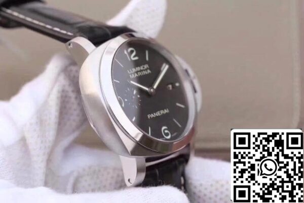 5 625 Panerai Luminor Marina 1950 PAM312 VS Фабрика 1: 1 Най-доброто издание на швейцарската ETA P9000 черен циферблат черна кожена каишка