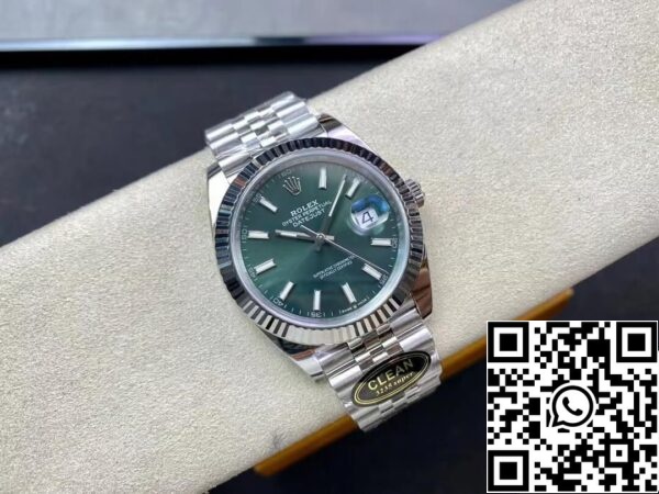 5 63 8adcb4ba 075a 48d3 87c6 9e98ea919fe8 Rolex Datejust M126334-0027 41mm Jubilee hihna Puhdas Factory Mint Green Dial