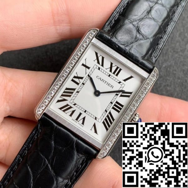 5 64 ee9882cc 93c1 451c b445 1c9dd13acab3 Cartier Tank 1:1 Best Edition K11 gyári fekete bőrszíj