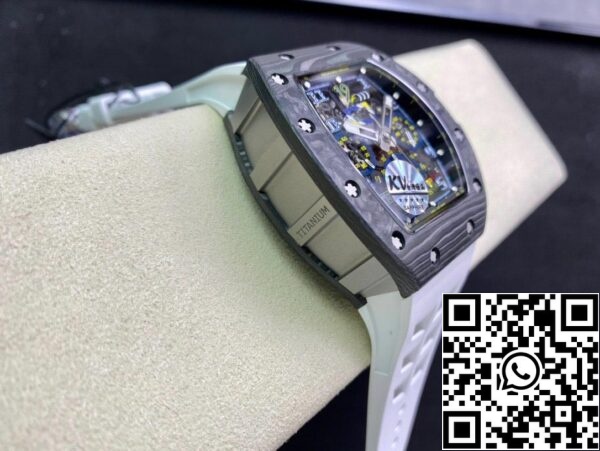 5 68 0c7e8b1e dec4 4784 a69f 14769601080d Richard Mille RM011 1:1 Best Edition KV Factory Kohlefaser Weißes Armband