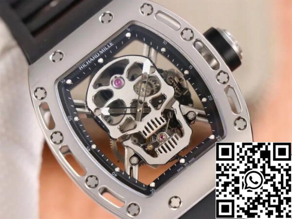 5 6 168db2b9 9982 45f8 8c7e 7f0afd9c181b Richard Mille RM52-01 Tourbillon 1:1 Meilleure édition JB Factory Cadran tête de mort