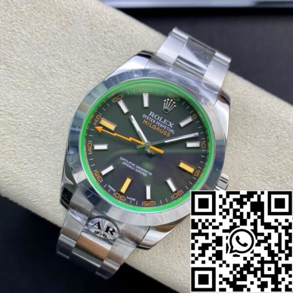 5 6 8b2a0701 1b62 4a1c aa69 a936fd0d1019 Rolex Milgauss 116400GV AR Фабрика 1:1 Най-доброто издание на швейцарската ETA3131 Black Dial