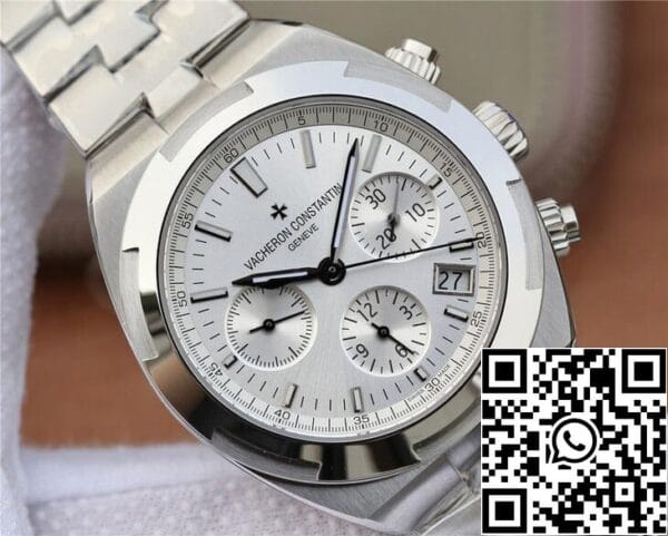 5 72 8bd79a0e fff6 440e b159 3da7b9b0f545 Vacheron Constantin Overseas 5500V/110A-B075 1:1 Best Edition 8F Factory Silvery White Dial