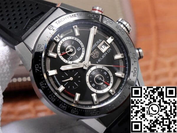 5 73 e6cbae57 e4fd 4fed af6f 9145a53e70c8 TAG Heuer Carrera CAR201Z.FT6046 1:1 Best Edition XF gyári fekete számlap