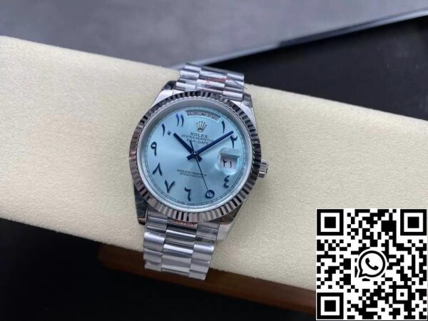 5 74 Rolex Day Date M228236 1:1 Най-доброто издание GM Factory V2 Близкия изток Blue Dial