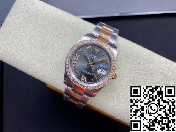 5 76 e9197359 23f3 4098 8a95 b13bc181ae17 Rolex Datejust M126281RBR-0012 1:1 Beste Editie EW Fabriek Donkergrijze Wijzerplaat