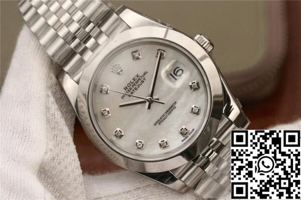 5 78 Rolex Datejust M126300 1:1 Best Edition EW Factory White Fritillary Dial