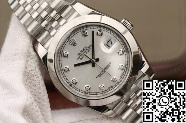 5 79 Rolex Datejust M126300 1:1 Best Edition EW gyári gyémántbetétes számlap