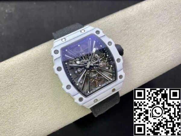 5 79 03aef3af 89bd 4f5a ba03 3a50a6dc2dc2 Richard Mille RM12-01 Tourbillon 1:1 Best Edition RM Factory Caixa em fibra de carbono branca