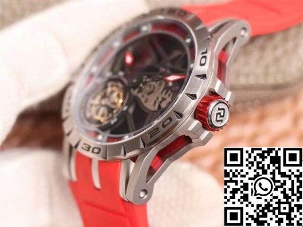 5 79 eee137ed f126 484a 9d30 7bb440c5a2c8 Roger Dubuis Excalibur Spider RDDBEX0572 Hollow Flight Tourbillon 1:1 Best Edition JB Factory Red Strap Swiss RD505SQ