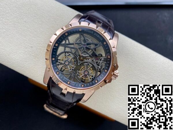 5 80 952b8de6 459c 44f8 89d1 69e4faa6a7a5 Roger Dubuis Excalibur RDDBEX0395 1:1 Best Edition YS Factory dupla Tourbillon számlapja