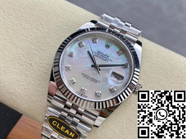 5 81 Rolex Datejust M126334-0020 1:1 Best Edition Clean Factory mozaic Diamond Dial