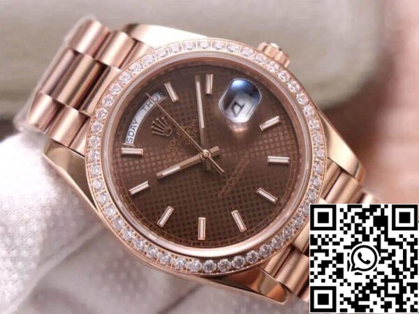 5 85 Rolex Day Date M228345RBR-0005 1:1 Best Edition EW Factory 18ct Rose Gold