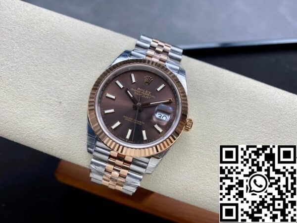 5 86 Rolex Datejust M126331-0002 1:1 Beste Editie VS Fabriek Bruine Wijzerplaat