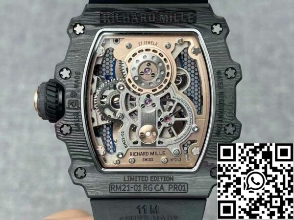 5 8 b3c9fa99 9944 4beb b090 6eb2d08567e5 Richard Mille RM21-01 1:1 Best Edition RM Factory Tourbillon Skeleton Skeleton Dial kellotaulu