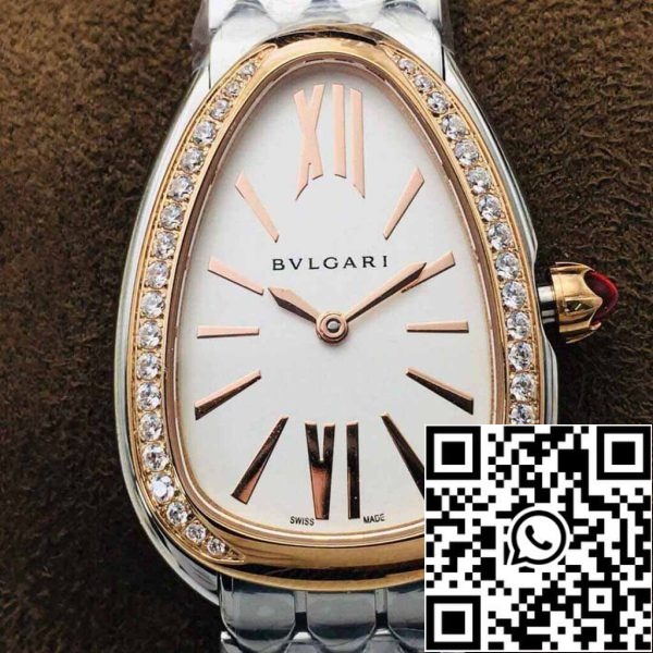 5 97 b1a8ce29 7748 401e 988f a43580f5aba2 Bvlgari Serpenti 103143 1:1 Best Edition BV Fabrieksroze Goud Diamant Bezel